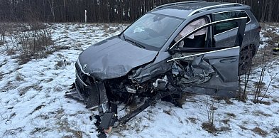 Kolizja trzech osobówek na DK10 w m. Przyłubie